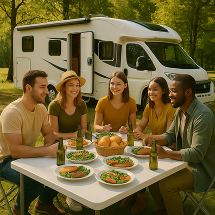 Tavolo da esterno richiudibile con manico per pic nic campeggio casa enzoled