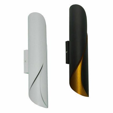 Applique ultra moderno a spirale da parete lampada design 2 attacchi g9 in alluminio per interni - enzoled