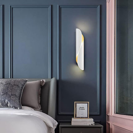 Applique ultra moderno a spirale da parete lampada design 2 attacchi g9 in alluminio per interni - enzoled