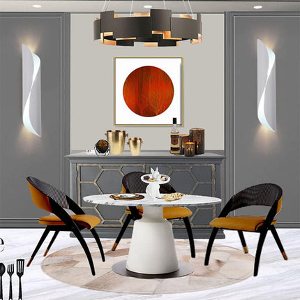 Applique ultra moderno a spirale da parete lampada design 2 attacchi g9 in alluminio per interni - enzoled