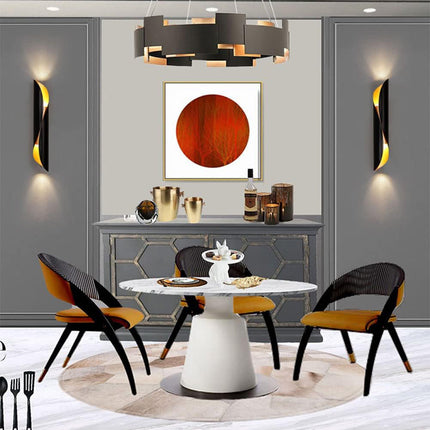 Applique ultra moderno a spirale da parete lampada design 2 attacchi g9 in alluminio per interni - enzoled