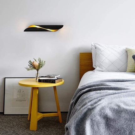 Applique ultra moderno a spirale da parete lampada design 2 attacchi g9 in alluminio per interni - enzoled