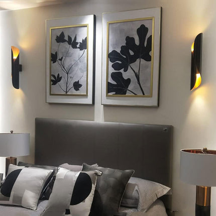 Applique ultra moderno a spirale da parete lampada design 2 attacchi g9 in alluminio per interni - enzoled