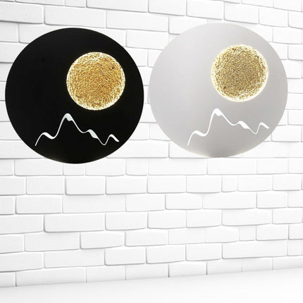 Lampada da parete led moderna applique retro illuminato tondo 16 watt tecnologia cct - enzoled