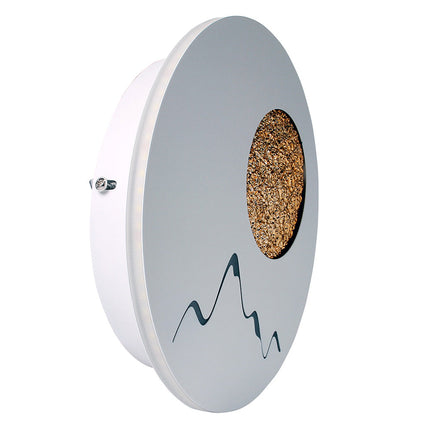 Lampada da parete led moderna applique retro illuminato tondo 16 watt tecnologia cct - enzoled