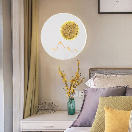 Lampada da parete led moderna applique retro illuminato tondo 16 watt tecnologia cct - enzoled