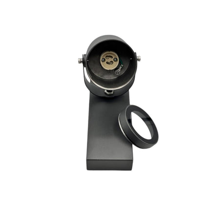 Applique da parete orientabile con attacco GU10 lampada da muro grigio luce da esterno IP44 - enzoled