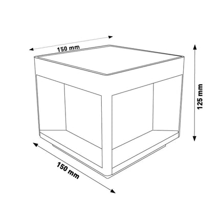 Faretto led 10 watt con pannello solare a cubo applique da parete segnpasso da terra tecnologia cct per esterno IP65 - enzoled