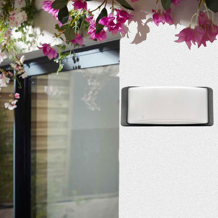 Applique a parete per esterno lampada da muro per balconi terrazzo attacco E27 grigio IP54 - enzoled