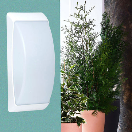 Applique a parete per esterno lampada da muro per balconi terrazzo attacco E27 grigio IP54 - enzoled