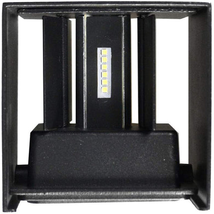 Applique da parete LED COB 12 watt nero per esterno impermeabile IP55 luce fredda calda naturale 6000k 3000k 4000k lampada doppia emissione luminosa UP & DOWN - enzoled