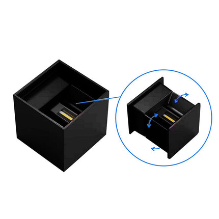 Applique da parete LED COB 12 watt nero per esterno impermeabile IP55 luce fredda calda naturale 6000k 3000k 4000k lampada doppia emissione luminosa UP & DOWN - enzoled