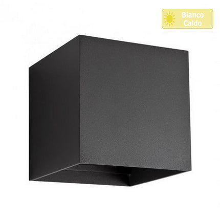 Applique da parete LED COB 12 watt nero per esterno impermeabile IP55 luce fredda calda naturale 6000k 3000k 4000k lampada doppia emissione luminosa UP & DOWN - enzoled