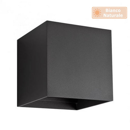 Applique da parete LED COB 12 watt nero per esterno impermeabile IP55 luce fredda calda naturale 6000k 3000k 4000k lampada doppia emissione luminosa UP & DOWN - enzoled