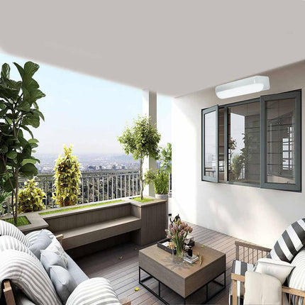 Applique lampada led per esterno 12 watt plafoniera per balconi terrazzi bianca luce bianca fredda 65000k calda 3000k naturale 4000k IP65 - enzoled