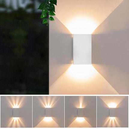 Applique a parete 10 watt da esterno doppio fascio di luce regolabile con effetti lampada da muro IP65 per facciate - enzoled