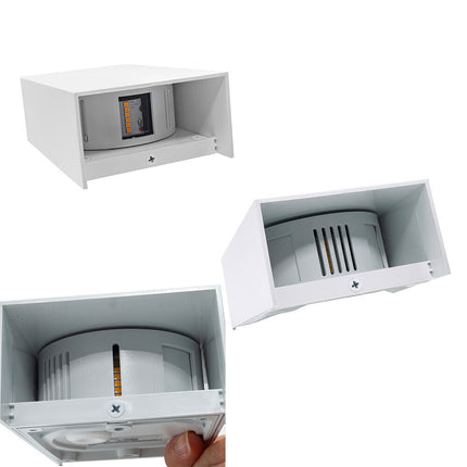 Applique a parete 10 watt da esterno doppio fascio di luce regolabile con effetti lampada da muro IP65 per facciate - enzoled