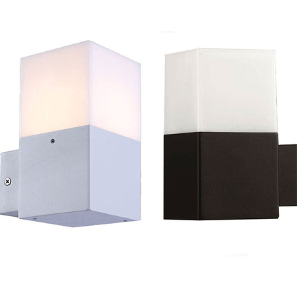 Applique a muro per esterno lampada da parete in alluminio attacco E27 per facciata terrazzo balcone IP44 - enzoled