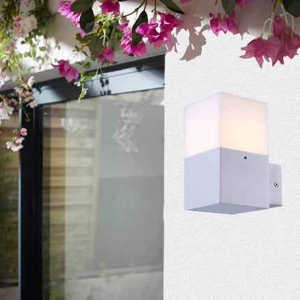 Applique a muro per esterno lampada da parete in alluminio attacco E27 per facciata terrazzo balcone IP44 - enzoled
