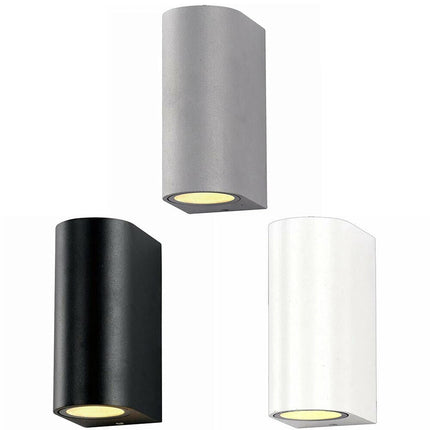 Applique a parete doppia emissione luminosa per esterno balcone terrazzo ip65UP & DOWN 2 portalampada gu10 - enzoled
