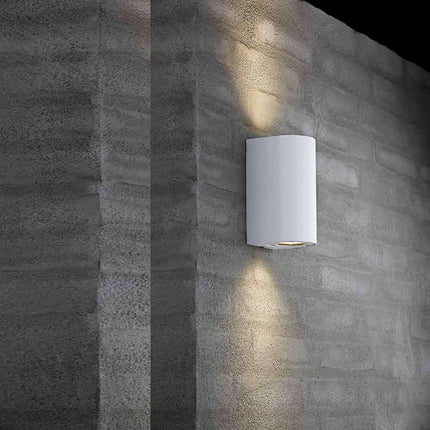 Applique a parete doppia emissione luminosa per esterno balcone terrazzo ip65UP & DOWN 2 portalampada gu10 - enzoled
