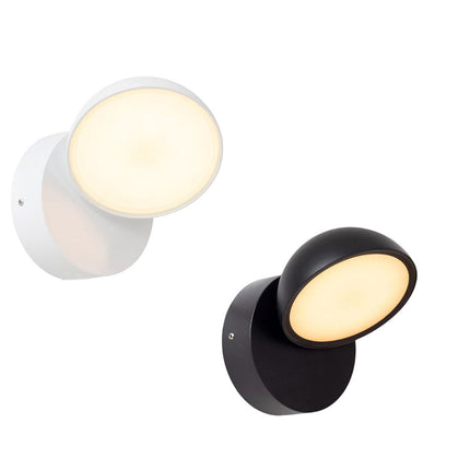 Applique a led da esterno 12 watt con teconologia cct 3 tonalità di luce lampada da parete bianco o grigio - enzoled
