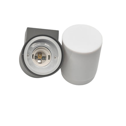 Applique da esterno da parete lampada da muro per balconi terrazzi attacco E27 IP54  bianco o grigio - enzoled
