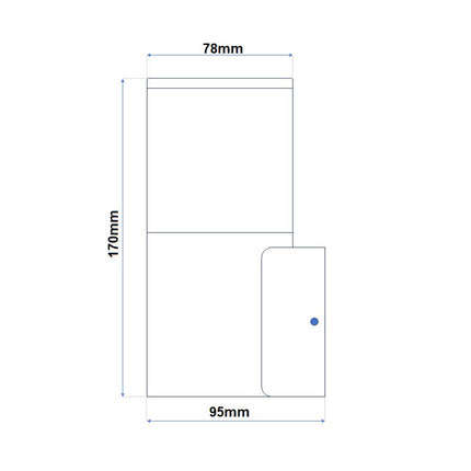 Applique da esterno da parete lampada da muro per balconi terrazzi attacco E27 IP54  bianco o grigio - enzoled