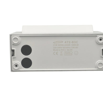 Applique da parete per esterno 21 watt tecnologia cct 3 tonalità di luce lampada da muro inclinabile a led IP65 - enzoled