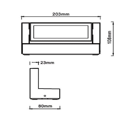 Applique da parete per esterno 21 watt tecnologia cct 3 tonalità di luce lampada da muro inclinabile a led IP65 - enzoled