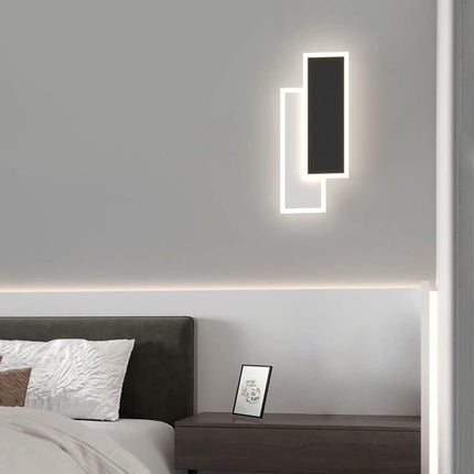 Applique a led 15 watt con tecnologia cct tre colorazioni di luce con switch lampada da parete moderna - enzoled