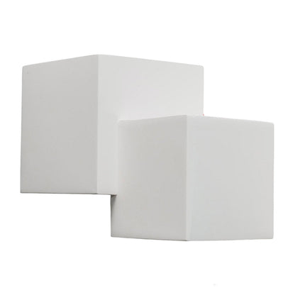 Applique in gesso ultra moderno due cubi a doppia emissione di luce up & up e down lampada contemporanea con attacco G9 - enzoled