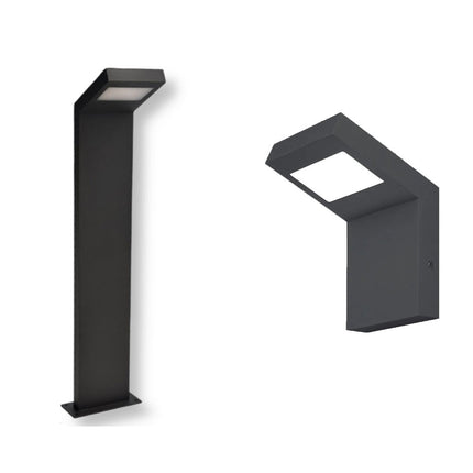 Lampione da giardino o applique da parete a led ultra moderno 10 watt IP54 luce naturale 4000k - enzoled