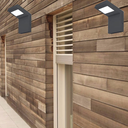 Lampione da giardino o applique da parete a led ultra moderno 10 watt IP54 luce naturale 4000k - enzoled