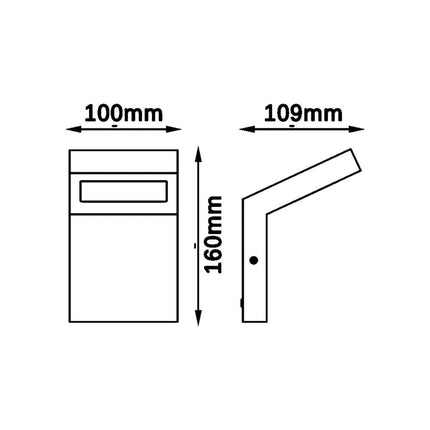 Lampione da giardino o applique da parete a led ultra moderno 10 watt IP54 luce naturale 4000k - enzoled