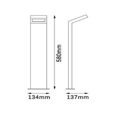 Lampione da giardino o applique da parete a led ultra moderno 10 watt IP54 luce naturale 4000k - enzoled