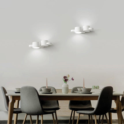 Applique da parete in gesso moderno doppia emissione up e down lampada contemporanea con attacco g9 per corridoio salone - enzoled