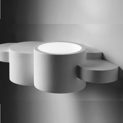 Applique da parete in gesso moderno doppia emissione up e down lampada contemporanea con attacco g9 per corridoio salone - enzoled