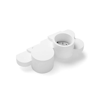 Applique da parete in gesso moderno doppia emissione up e down lampada contemporanea con attacco g9 per corridoio salone - enzoled