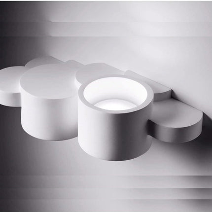 Applique da parete in gesso moderno doppia emissione up e down lampada contemporanea con attacco g9 per corridoio salone - enzoled