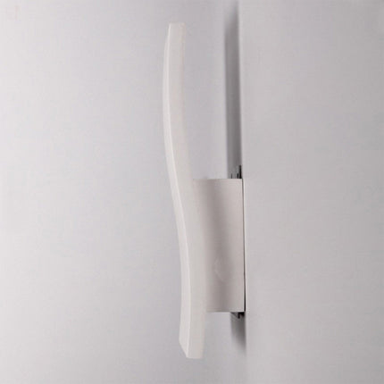 Applique in gesso rettangolare ondulato lampada da parete verniciabile attacco e14 per casa - enzoled