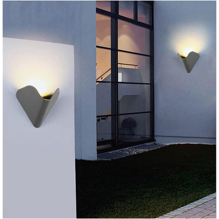 Applique led moderno per esterno da parete 12 watt in alluminio luce fredda calda naturale IP65 - enzoled