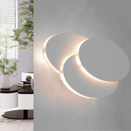 Applique a led ovale con 3 ovali 12 watt lampada a parete lumetto lume da comodino moderno abat jour luce bianca 6500k calda 3000k naturale 4000k - enzoled