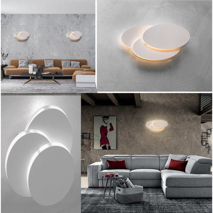 Applique a led ovale con 3 ovali 12 watt lampada a parete lumetto lume da comodino moderno abat jour luce bianca 6500k calda 3000k naturale 4000k - enzoled