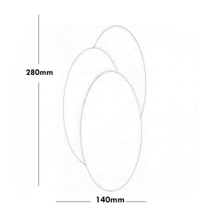 Applique a led ovale con 3 ovali 12 watt lampada a parete lumetto lume da comodino moderno abat jour luce bianca 6500k calda 3000k naturale 4000k - enzoled