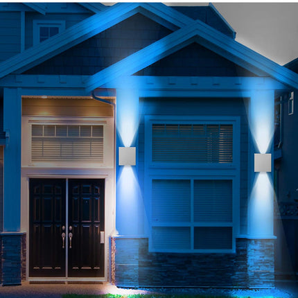 Applique da parete LED COB 12 watt bianco per esterno impermeabile IP55 luce fredda calda naturale 6000k 3000k 4000k lampada doppia emissione luminosa UP & DOWN - enzoled