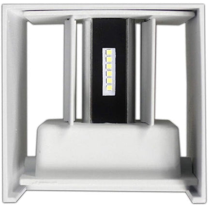 Applique da parete LED COB 12 watt bianco per esterno impermeabile IP55 luce fredda calda naturale 6000k 3000k 4000k lampada doppia emissione luminosa UP & DOWN - enzoled