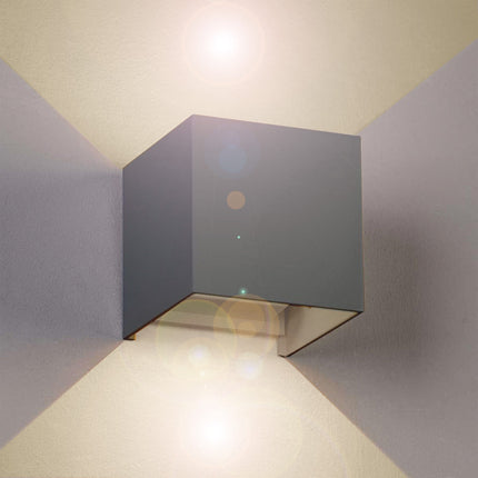 Applique da parete LED COB 12 watt per esterno impermeabile IP55 luce fredda calda naturale 6000k 3000k 4000k lampada doppia emissione luminosa UP & DOWN - enzoled