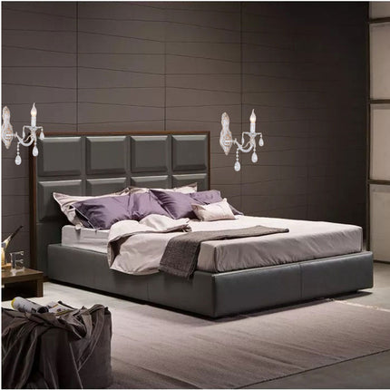 Applique candelabro con pendenti a gocce di cristallo in acrilico stile retrò attacco E14 bianco oro a 1 o 2 bracci - enzoled