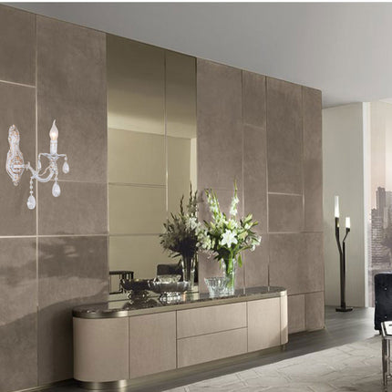 Applique candelabro con pendenti a gocce di cristallo in acrilico stile retrò attacco E14 bianco oro a 1 o 2 bracci - enzoled